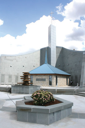 The Shrine of the Holy Spirit is located on the grounds of the Mansion Theatre in Branson.