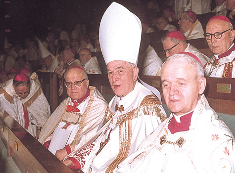 Bishop Albert L. Fletcher (second from right) made four trips to the Vatican from 1962 to 1965 during the Second Vatican Council sessions.
