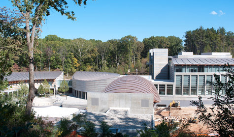 Crystal Bridges Museum of American Arts as seen from the observation deck located on Crystal Bridges Trail, one of the six nature trails surrounding the museum complex in Bentonville. The museum officially opens Nov. 11 with an exhibit titled "Celebrating the American Spirit."