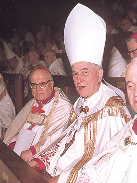 Bishop Albert L. Fletcher (right) made four trips to the Vatican from 1962 to 1965 during the Second Vatican Council sessions.
