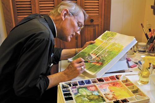 Msgr. David LeSieur, pastor at St. Vincent de Paul Church in Rogers, began painting at age 50 and has continued to improve his skills over the years. His paintings have been sold at auctions and given as gifts to the many who admire his work.