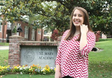 Natalie Hiatt was homeschooled before she started attending Mount St. Mary Academy. She will attend Brigham Young University in Utah this fall.