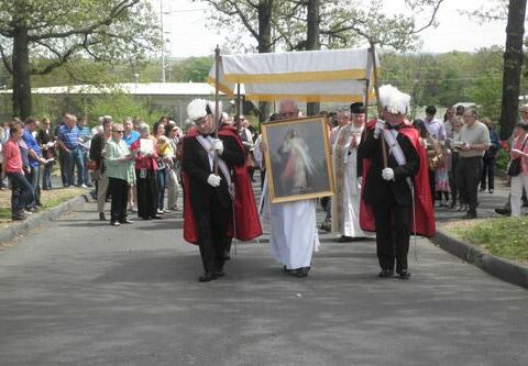 Immaculate Conception Church in North Little Rock marked Divine Mercy Sunday with an outdoor procession in 2015.