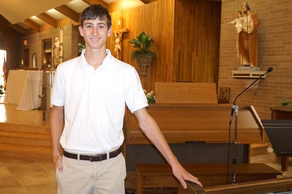 Brandon Wilson, 19, said one of his favorite activities is singing in the choir with his family at Sacred Heart Church in Morrilton. He said he enjoyed the smallness of the school and will miss his friends and teachers.