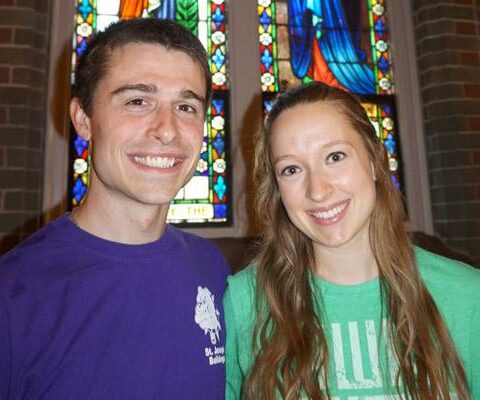 Kyle and Hannah Zinno, parishioners at St. Joseph Church in Conway, each discerned religious life before being called to marriage. They both work for the parish and have a daughter.