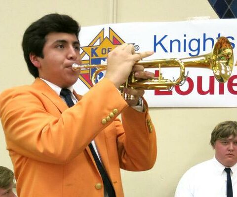 Apolo Castillo Jr. plays the trumpet in the Subiaco Jazz Ensemble. Though he has a love for the arts, the 17-year-old graduate wants to study business to serve his community.