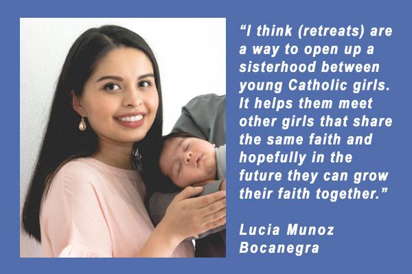 Lucia Munoz Bocanegra, a wife and mother, ministers to girls and teens at St. James Church in Searcy.
