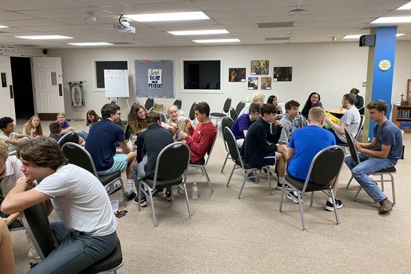 Members of Catholic Youth Ministry at Christ the King Church in Little Rock gather for weekly meetings on Wednesdays. Being part of a faith community filled with their peers is important for teenagers.