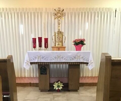 The Blessed Sacrament inside the adoration chapel at St. Peter the Fisherman Church in Mountain Home, Feb. 11.