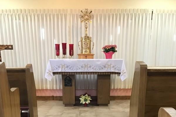 The Blessed Sacrament inside the adoration chapel at St. Peter the Fisherman Church in Mountain Home, Feb. 11.