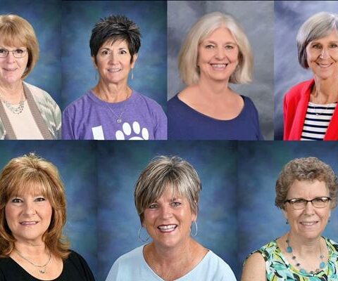 Four schools in the Diocese of Little Rock have announced the retirement of seven longtime teachers and staff members. Pictured from left to right top, Tamara McMillian and Shannon Chamoun of St. Joseph in Conway, Lou Ann Gieringer and Beth Pursley of Mount St. Mary Academy in Little Rock, (bottom left to right) Renee Hiatt and Laurie Aldridge of Immaculate Conception in North Little Rock and Terri Kobs of St. John in Russellville.