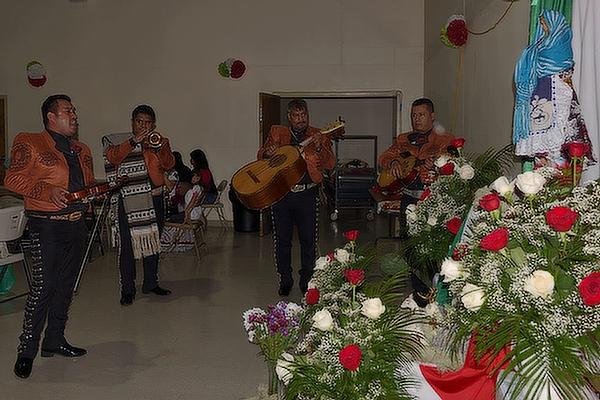 A mariachi band serenades Our Lady of Guadalupe at St. Luke Church&#039;s celebration in Warren Dec. 10. (Courtesy St. Luke Church)