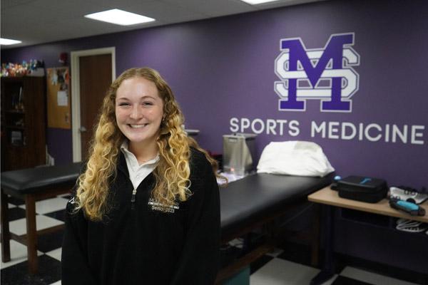 Autumn Moss usually can be found in the athletic training room at Mount St. Mary Academy in Little Rock before and after school where she has served as a student athletic trainer for the past two years.