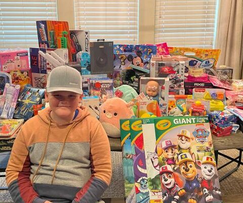 Eli Paladino, a sixth grader in Morrilton, raised $2,000 for his Christmas toy drive. After purchasing the toys himself, he delivered them with his mother, Nichole Paladino, to Arkansas Children's Hospital.