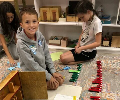 Children at the Cathedral of St. Andrew in Little Rock make crafts as part of the Catechesis of the Good Shepherd program in May (Courtesy Sister Mary Rose Tin Vu, FMSR)