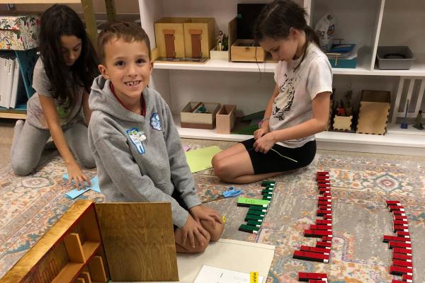Children at the Cathedral of St. Andrew in Little Rock make crafts as part of the Catechesis of the Good Shepherd program in May (Courtesy Sister Mary Rose Tin Vu, FMSR)
